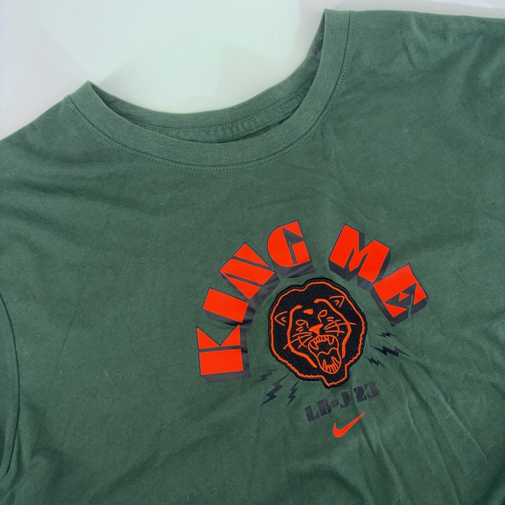 Nike LeBron James King Me Dri-FIT Graphic T-Shirt Green Mens XXL